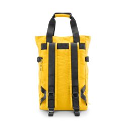 CNC tote bag yellow - borsa a mano e zaino gialla in materiale tecnico riciclato - Crash Baggage