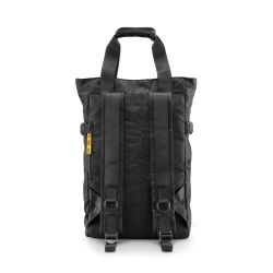 CNC tote bag black - borsa a mano e zaino nera in materiale tecnico riciclato - Crash Baggage