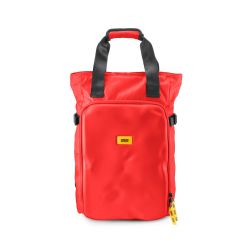 CNC tote bag red - borsa a mano e zaino rossa in materiale tecnico riciclato - Crash Baggage