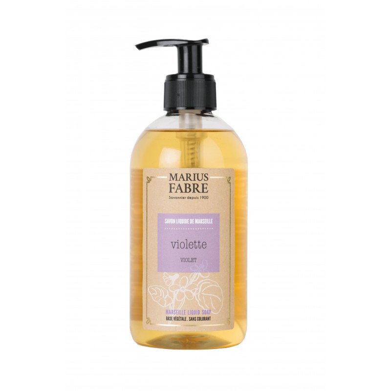 Violet scented Marseille liquid soap 400 ml olive oil Le Bien-être Marius Fabre Violet scented Marseille liquid soap 400 ml olive oil Le Bien-être Marius Fabre