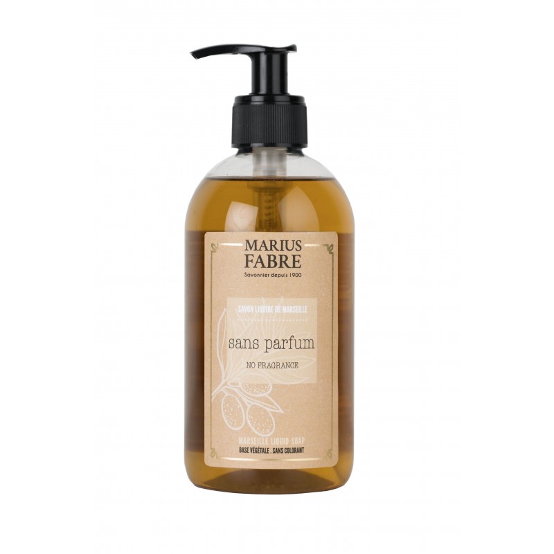 Fragrance free scented Marseille liquid soap 400 ml olive oil Le Bien-être Marius Fabre