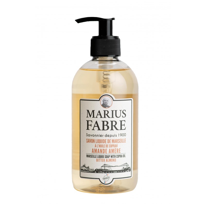 Bitter almond scented Marseille liquid soap 400 ml copra oil 1900 Marius Fabre