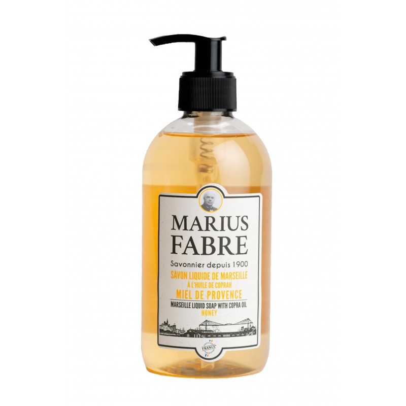 Honey scented Marseille liquid soap 400 ml copra oil 1900 Marius Fabre
