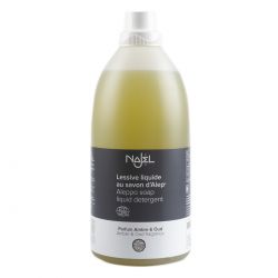 Detersivo bucato al sapone di Aleppo liquido profumato ambra e oud 2 L - Lessive liquide au savon d'Alep ambre et oud - Najel