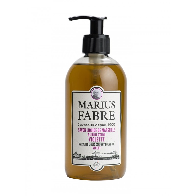 Violette scented Marseille liquid soap 400 ml olive oil 1900 Marius Fabre