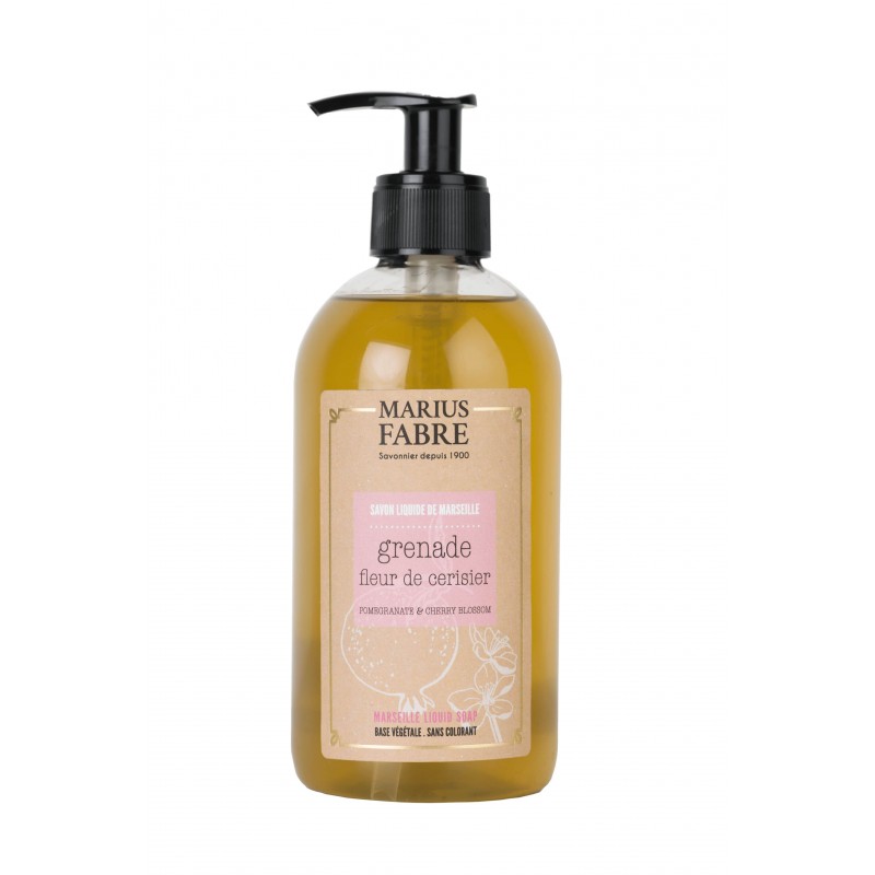 Marius Fabre 400 ml pomegranate and cherry blossom Marseille liquid soap Le Bien-être Marius Fabre 400 ml pomegranate and cherry blossom Marseille liquid soap Le Bien-être