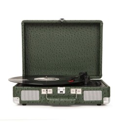 Crosley Cruiser Plus ostrich green suitcase bluetooth turntable