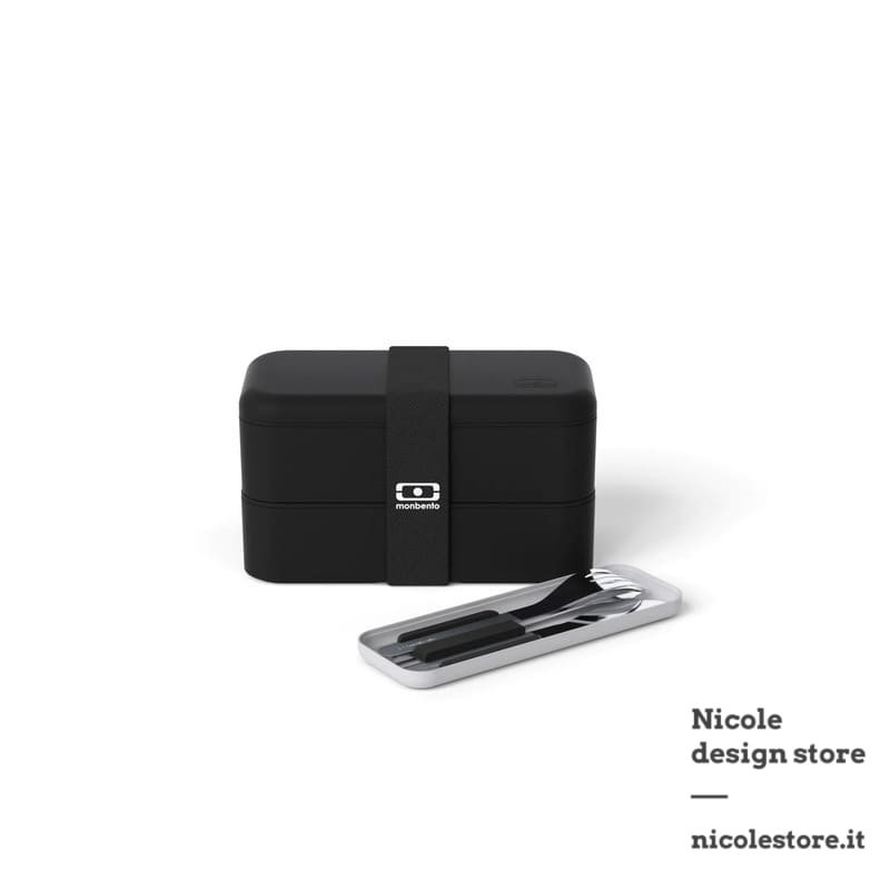 Monbento set MB Original and MB Slim Box black Onyx Monbento set MB Original and MB Slim Box black Onyx
