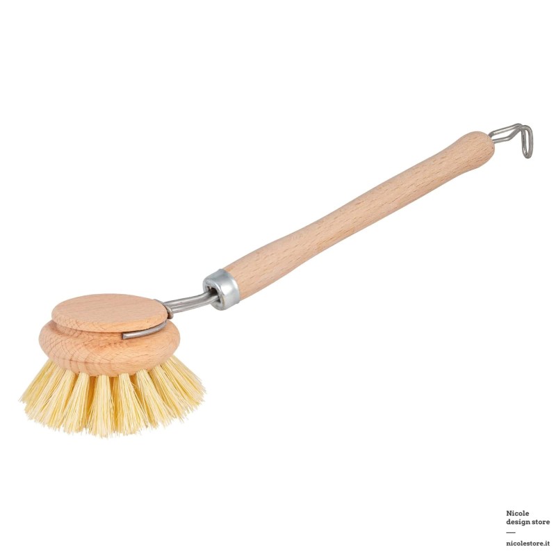 Interchangeable natural fiber dishwashing laundry brush with handle selezione Nicole Interchangeable natural fiber dishwashing laundry brush with handle selezione Nicole