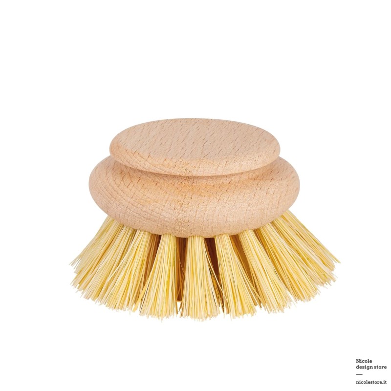 interchangeable natural fiber dishwashing laundry hand brush or spare for handle selezione Nicole