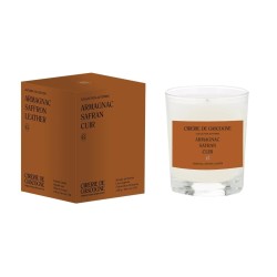 Armagnac saffron leather candle Cirerie de Gascogne