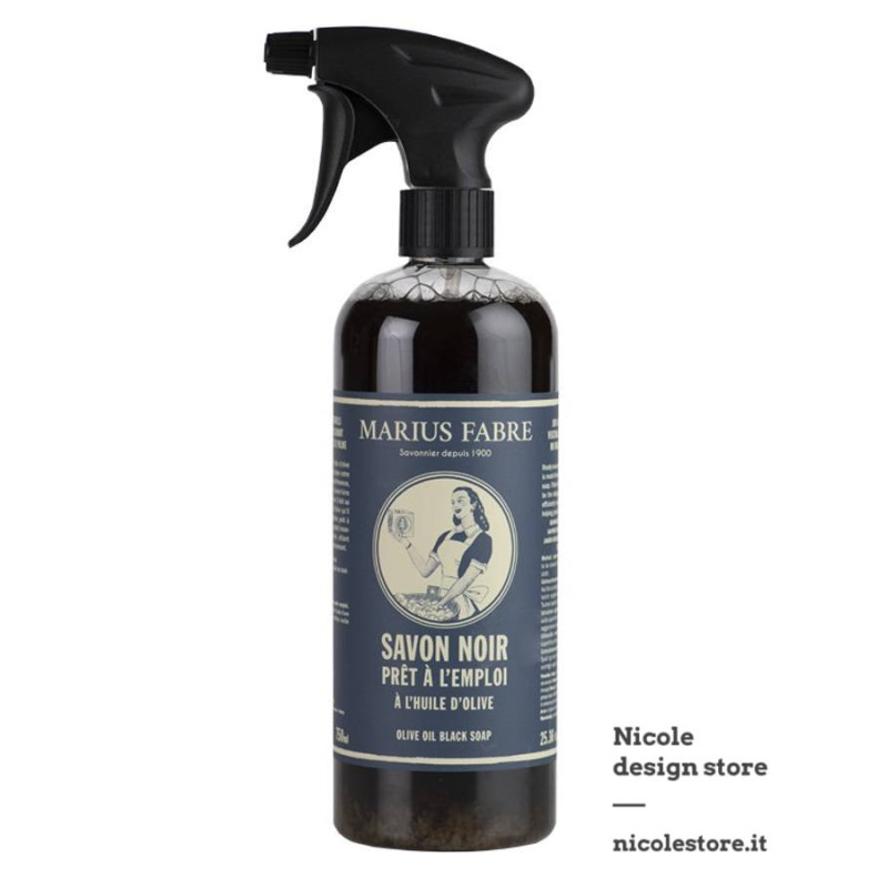 Sapone nero Marius Fabre Nature pronto all'uso liquido multiuso di Marsiglia 750 ml con dispenser