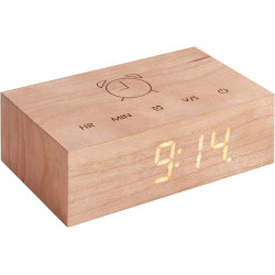 Gingko Flip Click Alarm Clock Cherry