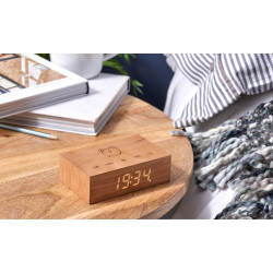 Gingko Flip Click Alarm Clock Cherry