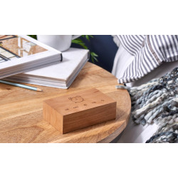 Gingko Flip Click Alarm Clock Cherry