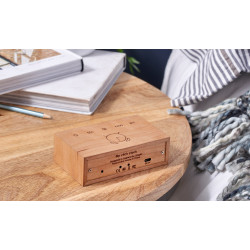 Gingko Flip Click Alarm Clock Cherry