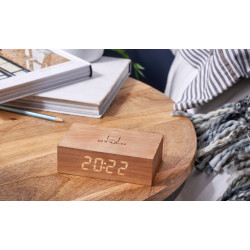Gingko Flip Click Alarm Clock Cherry