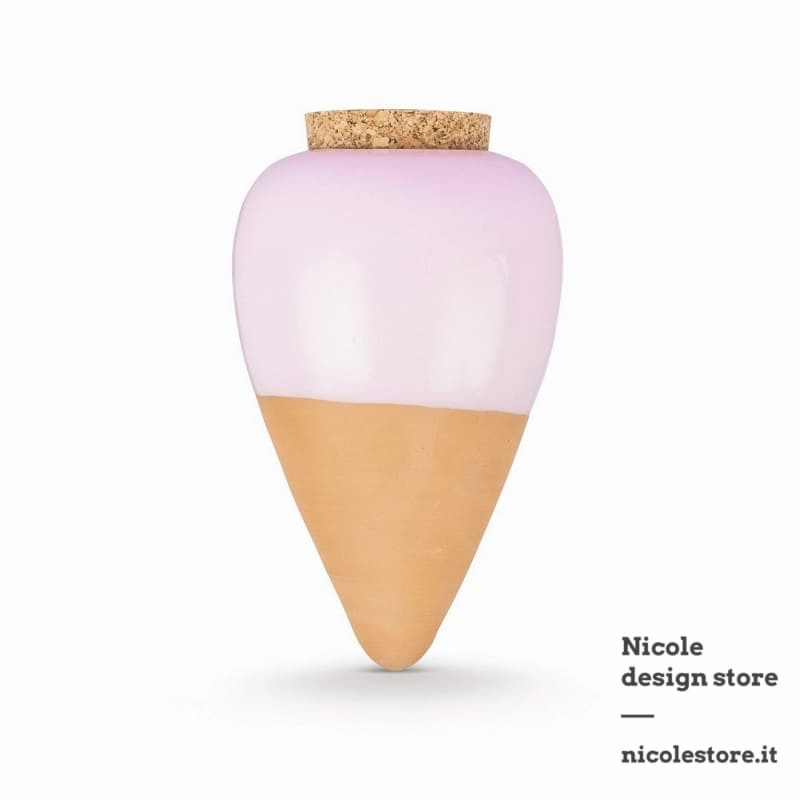 olla terracotta smaltata lavanda irrigatore selezione nicole