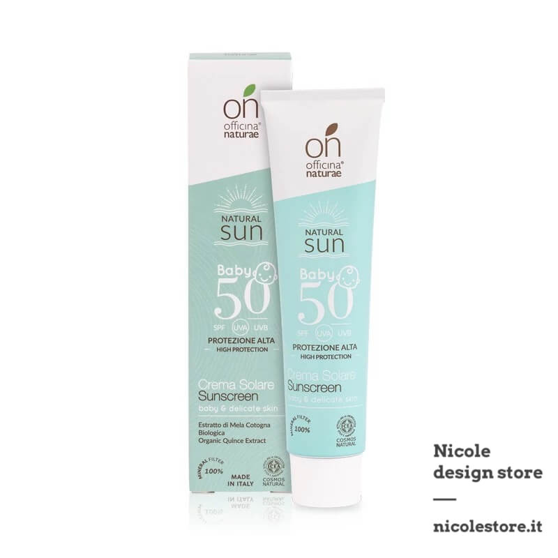 Officina Naturae baby sunscreen fluid spf 50 in aluminium tube onSUN 30 ml