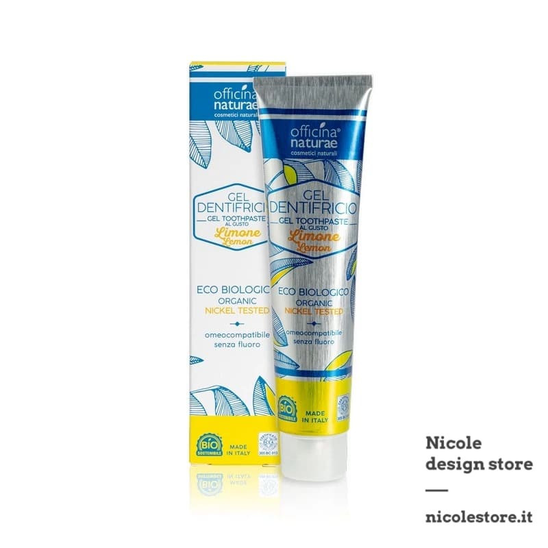 Officina Naturae Oral Care natural gel toothpaste lemon flavour 75 ml Officina Naturae Oral Care natural gel toothpaste lemon flavour 75 ml