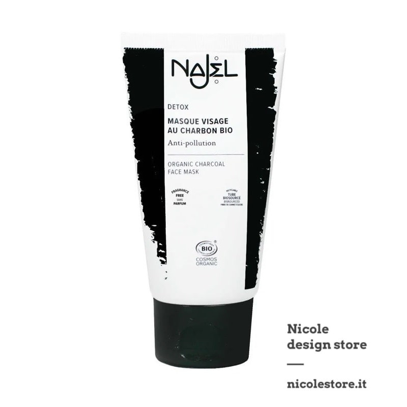 Najel organic charcoal scrub gommage face mask 75 ml Najel organic charcoal scrub gommage face mask 75 ml