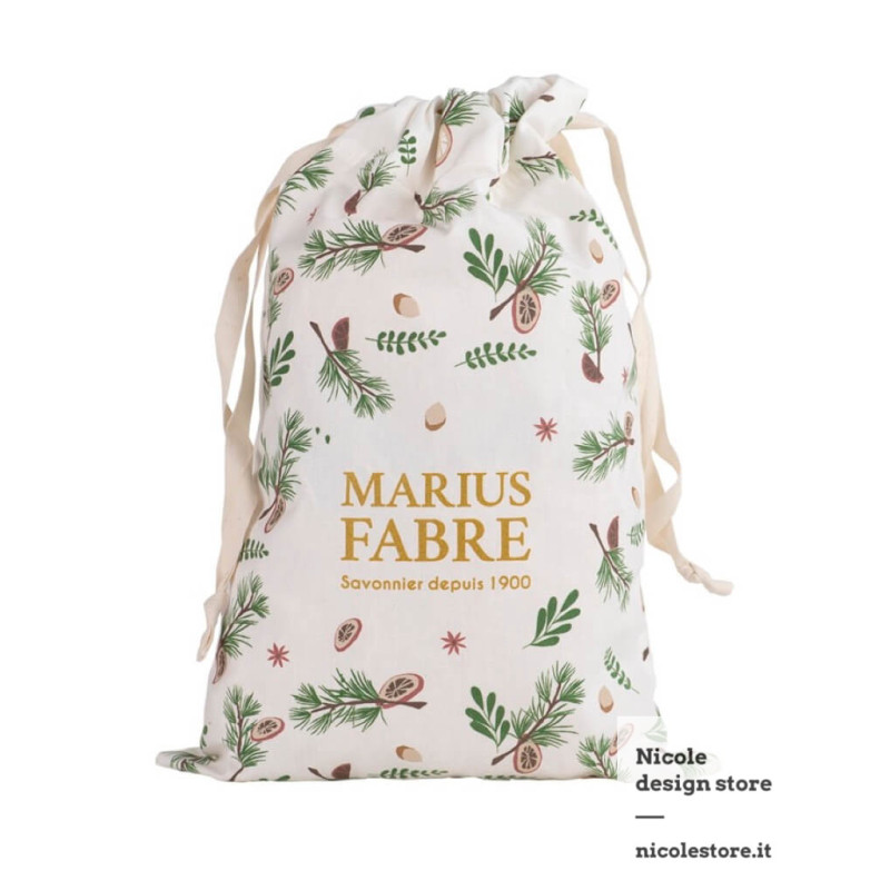 Marius Fabre organic cotton gift pouch with coulisse Noël Marius Fabre organic cotton gift pouch with coulisse Noël