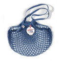 Borsa a rete in cotone con manico a spalla blu jeans bleu jean Filt 1860