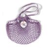 Filt 1860 thé à la rose purple cotton mesh net shopping bag with shoulder handle