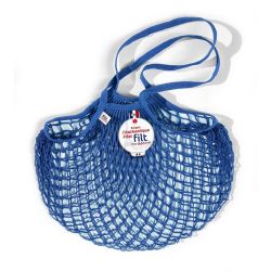 Filt 1860 Matisse blue cotton cotton mesh net shopping bag with shoulder handle
