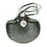 Filt 1860 kaki green cotton mesh net shopping bag with shoulder handle