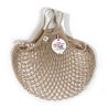 Filt 1860 beige mastic cotton mesh net shopping bag with handle