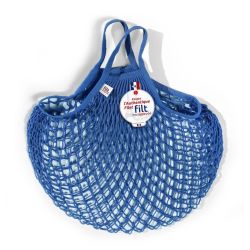 Filt 1860 Matisse blue cotton mesh net shopping bag with handle