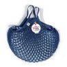 Filt 1860 bleu ink blue cotton mesh net shopping bag with handle