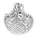 Borsa a rete in cotone con manico a mano grigio pioggia gris pluie Filet Filt 1860