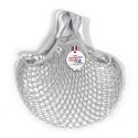 Filt 1860 gris pluie rain grey cotton mesh net shopping bag with handle